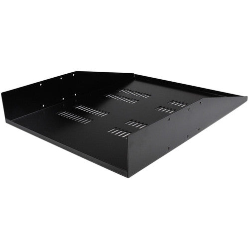 StarTech.com Étagère ventilée à 2 montants en porte-à-faux pour montage en rack 2U - Étagère d'armoire pour rack de serveur à montage central/central - 150 lb / 68 kg CABSHF2POSTV