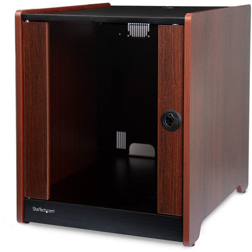 StarTech.com 12U Rack Enclosure Server Cabinet - 21 in. Deep - Wood Finish - Flat Pack RKWOODCAB12