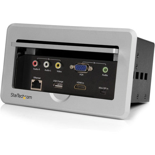 StarTech.com Boîte pop-up de connectivité pour table de conférence avec ports AV et données - HDMI, VGA, composant, sortie MDP vers HDMI (BOX4HDECP) BOX4HDECP