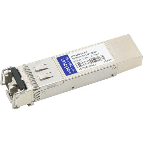 Émetteur-récepteur SFP+ 10GBase-SR compatible TAA AddOn Cisco SFP10G-SR (MMF, 850 nm, 300 m, LC, DOM) SFP-10G-SR-AO