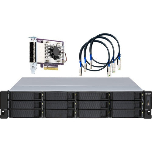 QNAP TL-R1200S-RP Drive Enclosure SATA/600 - Mini-SAS Host Interface - 2U Rack-mountable TL-R1200S-RP-US