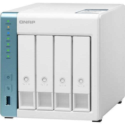 NAS QNAP Quad-core 1,7 GHz avec 2,5 GbE et applications riches en fonctionnalités pour la maison et le bureau TS-431P3-4G-US