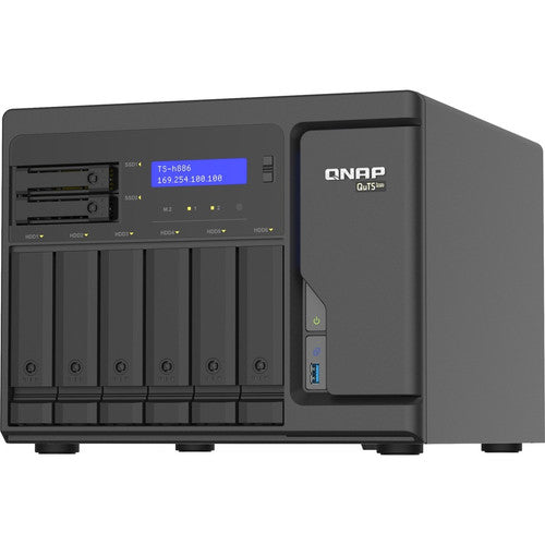 QNAP Cost-effective Intel Xeon D desktop QuTS Hero NAS with Quad-port 2.5GbE TS-H886-D1622-16G-US