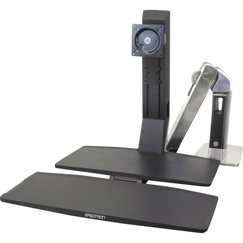 Ergotron WorkFit Mounting Arm for Flat Panel Display - Polished Black 24-317-026