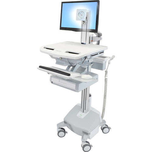 Ergotron StyleView Cart with LCD Pivot, LiFe Powered, 1 Drawer SV44-1312-1