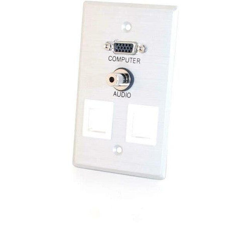 C2G Classic 1 Gang 4 Socket Plaque frontale Keystone 40544