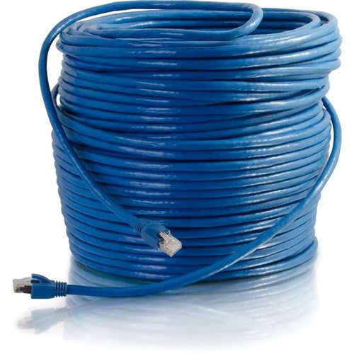 C2G 75 pieds Cat6 câble de raccordement réseau Ethernet blindé solide sans accroc - bleu 43168