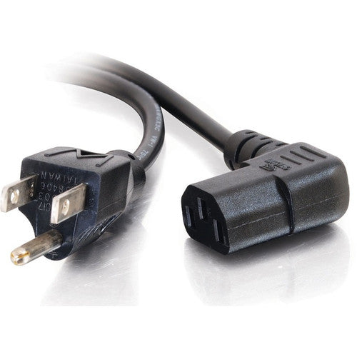 C2G 10ft Universal Right Angle Power Cord 27909