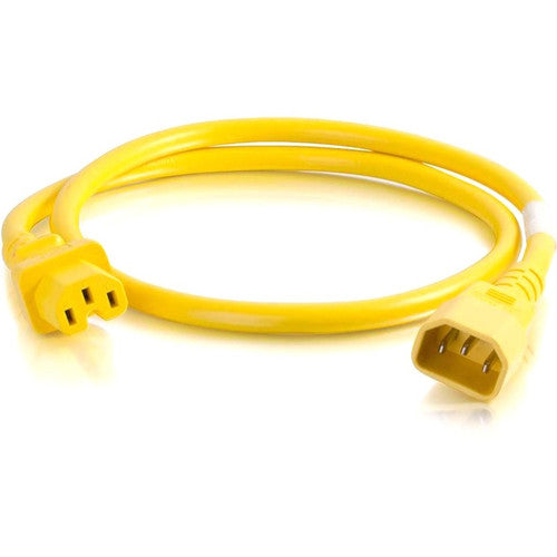 Cordon d'alimentation C2G 8 pieds 14AWG (IEC320C14 à IEC320C13) - Jaune 17562