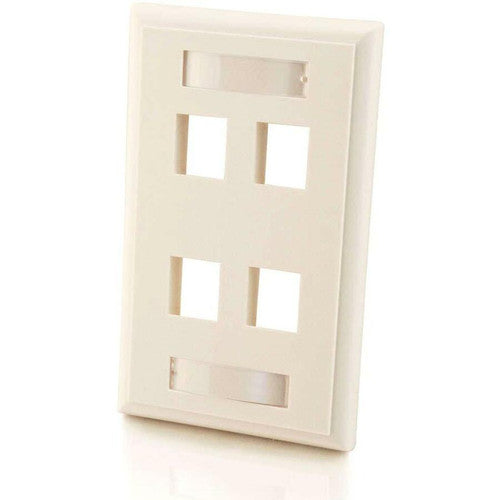 C2G 4 Socket Keystone Network/Multimedia Faceplate 03413