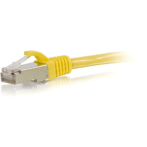 C2G Câble de raccordement réseau Cat6 blindé sans accroc (STP) de 25 pieds - Jaune 00873