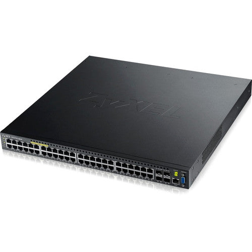 Commutateur PoE ZYXEL 48 ports GbE L2+ avec liaison montante 10GbE XGS3700-48HP