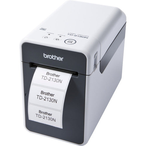 Brother TD-2130N Desktop Direct Thermal Printer - Monochrome - Receipt Print - Ethernet - USB - Serial TD2130NWTLP