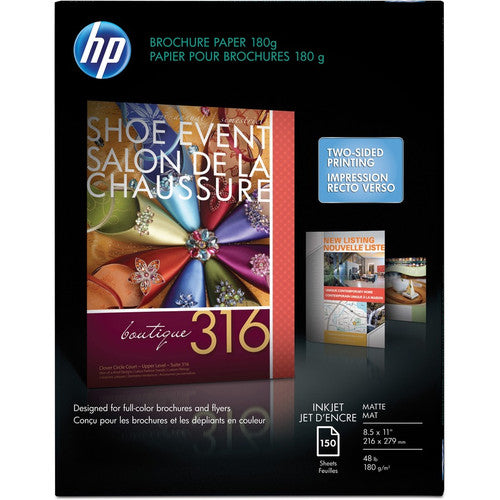 HP Matte Inkjet Brochure Paper - White CH016A