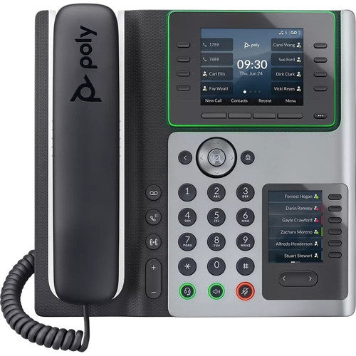 Poly Edge E450 IP Phone - Corded - Corded - NFC, Wi-Fi, Bluetooth - Desktop, Wall Mountable 2200-87030-025