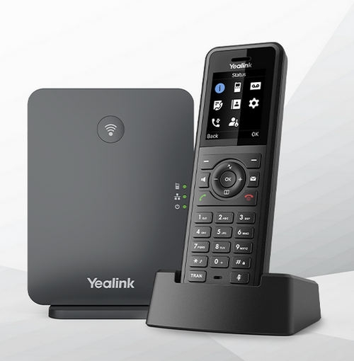Yealink W78P IP Phone - Cordless - Corded - DECT - Desktop, Wall Mountable - Black, Classic Gray W78P