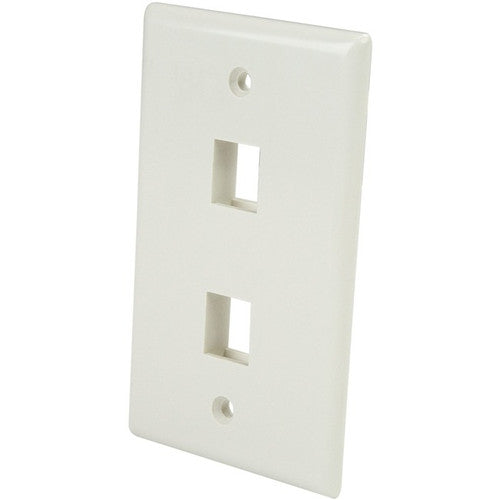 StarTech.com Dual Outlet RJ45 Universal Wall Plate White PLATE2WH