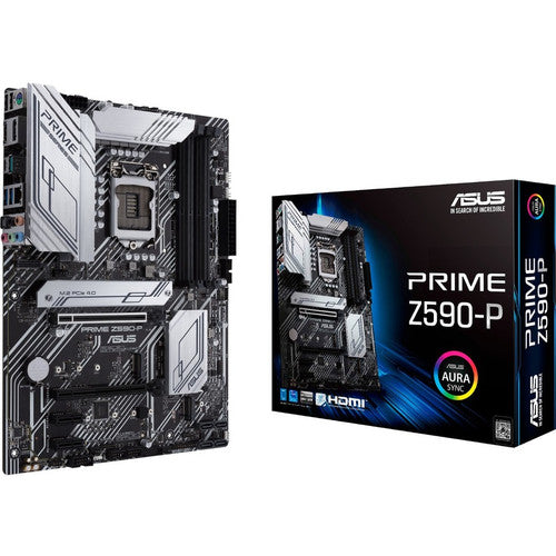 Asus Prime Z590-P Desktop Motherboard - Intel Chipset - Socket LGA-1200 - Intel Optane Memory Ready - ATX PRIME Z590-P