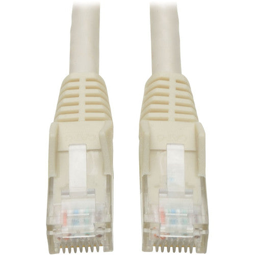 Tripp Lite 15 pieds. Câble de raccordement moulé sans accroc Cat6 Gigabit (RJ45 M/M) - Blanc N201-015-WH