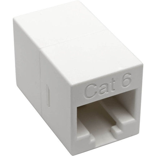 Tripp Lite Cat6 Straight-Through Modular Compact In-Line Coupler (RJ45 F/F), White, TAA N234-001-WH