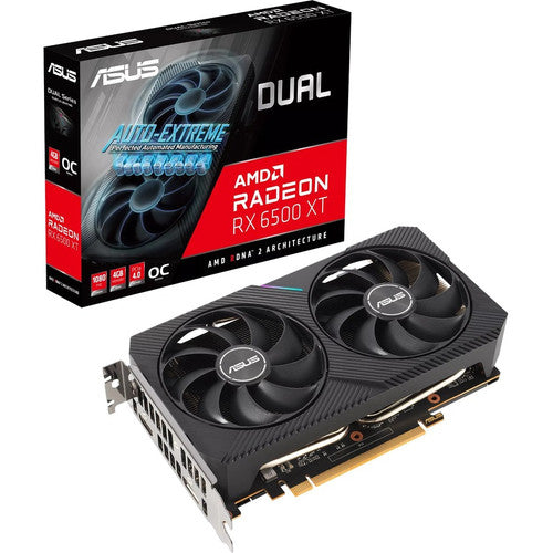 Asus AMD Radeon RX 6500 XT Graphic Card - 4 GB GDDR6 DUAL-RX6500XT-O4G