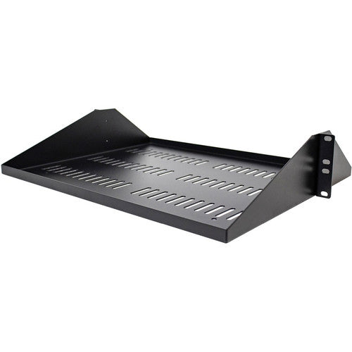 StarTech.com 2U Vented Server Rack Cabinet Shelf - Fixed 14" Deep Cantilever Rackmount Tray for 19" Data/AV/Network Enclosure w/Cage Nuts SHELF-2U-14-CENTER-V