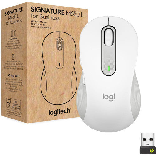 Logitech Signature M650 L pour entreprise (blanc cassé) - Boîte marron 910-006347