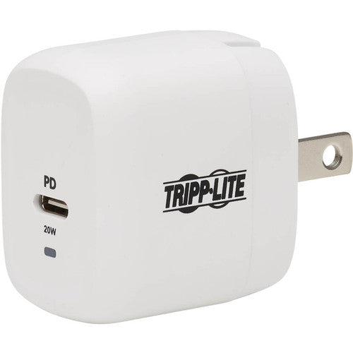 Tripp Lite Chargeur mural compact 1 port USB-C - Technologie GaN, charge PD 3.0 20 W, blanc U280-W01-20C1-G