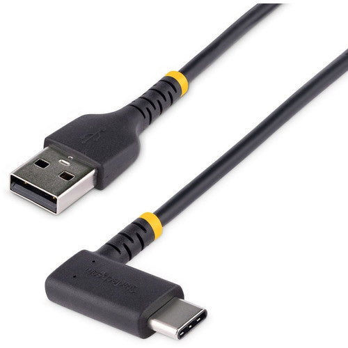 StarTech.com Câble de charge USB A vers C 6tf (2 m) à angle droit, câble USB-C à charge rapide robuste, fibre aramide durable et robuste, 3 A R2ACR-2M-USB-CABLE