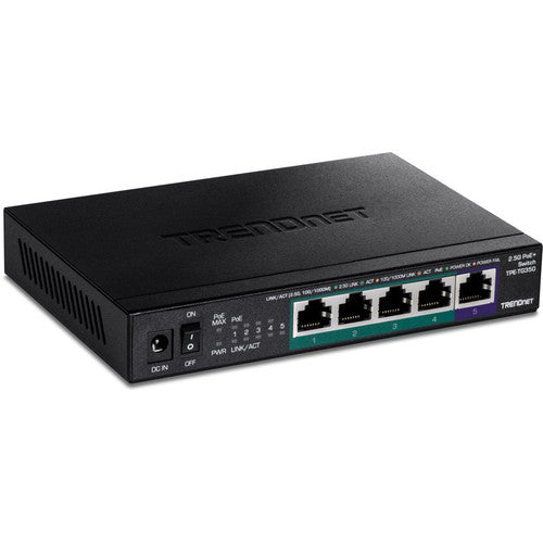 TRENDnet 5-Port Unmanaged 2.5G PoE+ Switch TPE-TG350