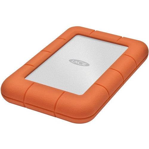 LaCie Rugged Mini LAC9000298 2 TB Portable Hard Drive - External - Orange, Silver LAC9000298