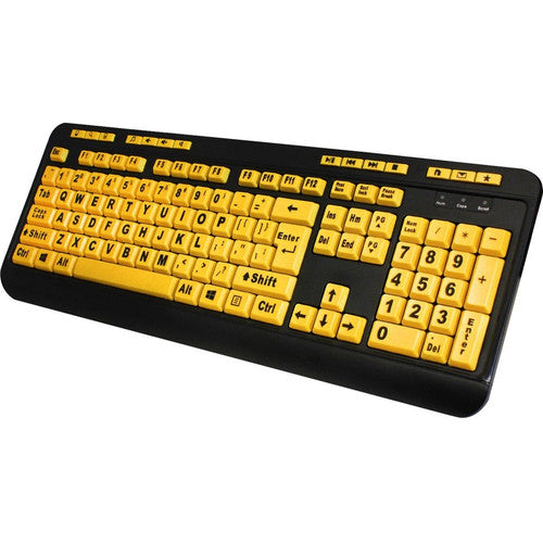 Adesso Luminous 4X Clavier de bureau multimédia à gros caractères AKB-132UY