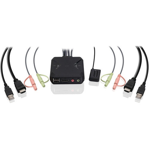 IOGEAR 2-Port 4K KVM Switch with HDMI, USB and Audio Connections GCS92HU