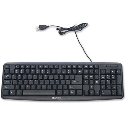 Verbatim Slimline Corded USB Keyboard - Black 99201