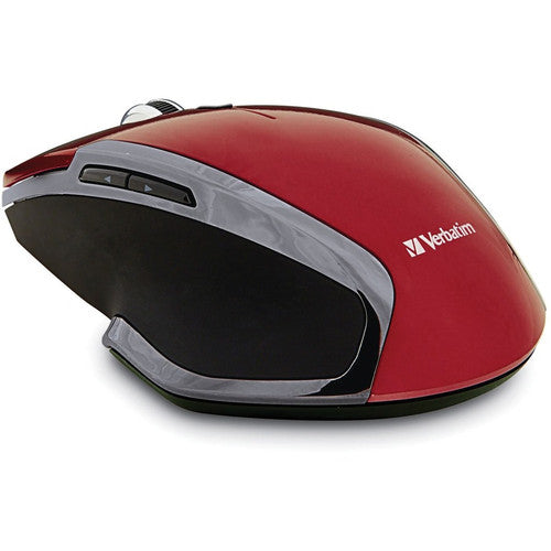 Verbatim Wireless Notebook 6-Button Deluxe Blue LED Mouse - Red 99018