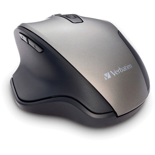 Souris ergonomique sans fil LED bleue Verbatim Silent - Graphite 70242