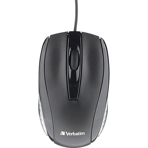 Verbatim Corded Optical Mouse - Black 70733