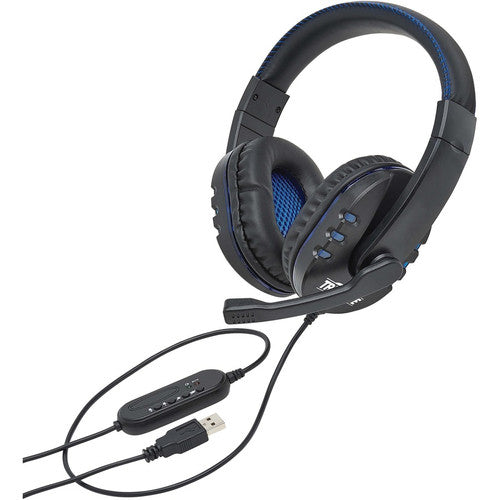 Casque de jeu USB Tripp Lite avec microphone intégré, contrôle audio et LED AHS-002-LED