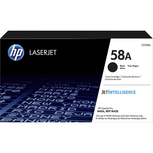 Cartouche de toner laser originale HP 58A (CF258A) à rendement standard - Noir - 1 de chaque CF258A