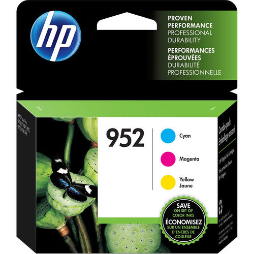 Cartouche d'encre jet d'encre HP 952 originale à rendement standard - Blister - Cyan, Jaune, Magenta - 3 / Paquet N9K27AN#140
