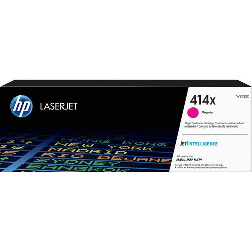 HP 414X (W2023X) Cartouche de toner laser originale à haut rendement - Magenta - 1 de chaque W2023X