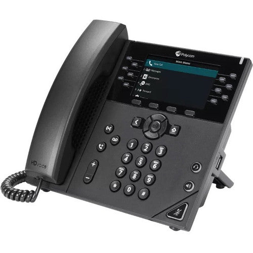 Poly 450 IP Phone - Corded - Corded - Desktop - Black - TAA Compliant 2200-48840-001