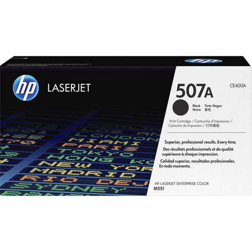 Cartouche de toner laser authentique HP 507A (CE400A) - Paquet unique - Noir - 1 pièce CE400A