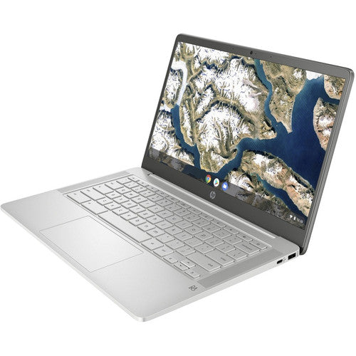 HP Chromebook 14 14a-na1000 14a-na1020ca 14" Chromebook - Full HD - 1920 x 1080 - Intel Pentium Silver N6000 Quad-core (4 Core) - 8 GB Total RAM - 8 GB On-board Memory - 128 GB Flash Memory - Mineral Silver 370W9UA#ABL