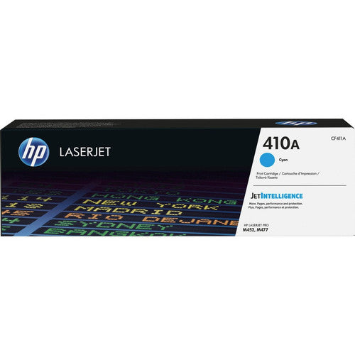 Cartouche de toner laser authentique HP 410A - Paquet unique - Cyan - 1 de chaque CF411A