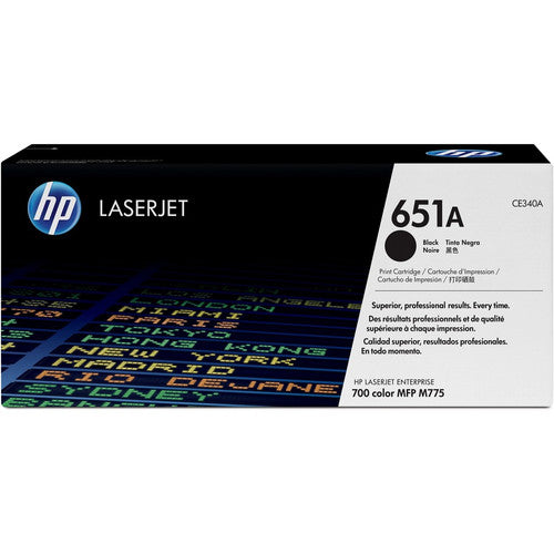 Cartouche de toner laser originale HP 651A (CE340A) - Paquet unique - Noir - 1 pièce CE340A
