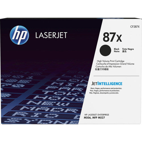Cartouche de toner laser authentique HP 87X (CF287X) à haut rendement - Paquet unique - Noir - 1 de chaque CF287X