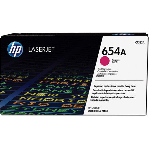 Cartouche de toner laser originale HP 654A (CF333A) - Paquet unique - Magenta - 1 de chaque CF333A