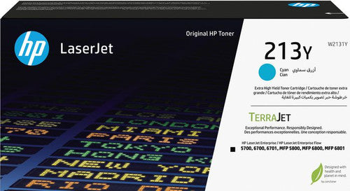 HP 213Y Original Laser Toner Cartridge - Cyan Pack W2131Y