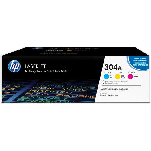 Cartouche de toner authentique HP 304A (CF340A) - Pack de trois CF340A